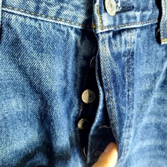 Levi's Premium Wedgie Straight Fit Women's distressed Jeans sz 32 - Picture 5 of 12